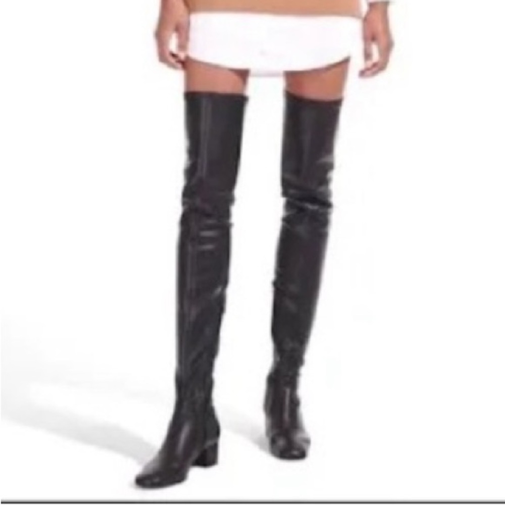 STAUD Aimee Over-The-Knee Boots In Black 7 NWOB